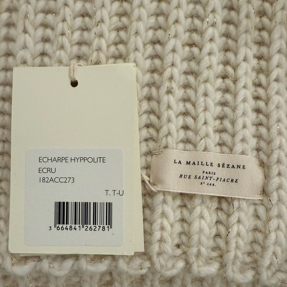 NWT Sezane hyppolite scarf in ecru - Picture 4 of 5